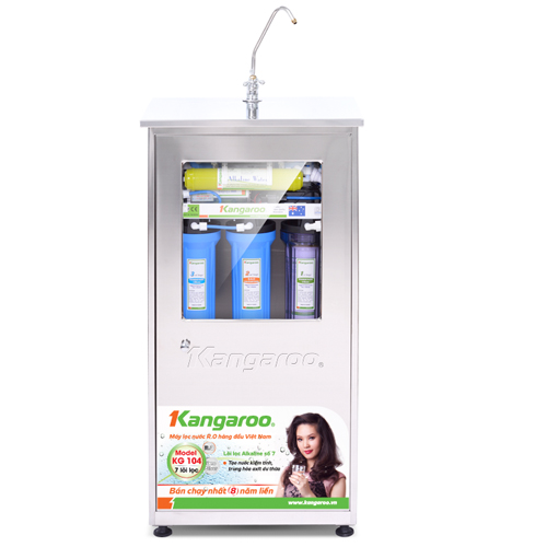 Máy lọc nước Kangaroo KG104 7 lõi lọc tủ inox nhiễm từ