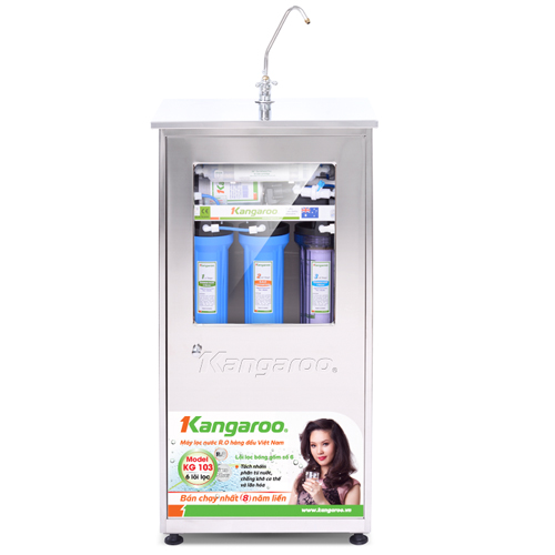 Máy lọc nước Kangaroo 6 lõi lọc KG103 tủ inox nhiễm từ